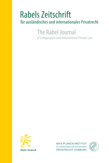 Rabels Zeitschrift für ausländisches und internationales Privatrecht (RabelsZ)