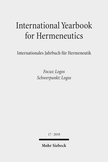 International Yearbook for Hermeneutics/Internationales Jahrbuch für Hermeneutik
