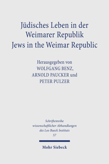 Jüdisches Leben in der Weimarer Republik /Jews in the Weimar Republic