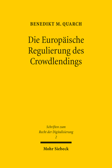 Die Europäische Regulierung des Crowdlendings