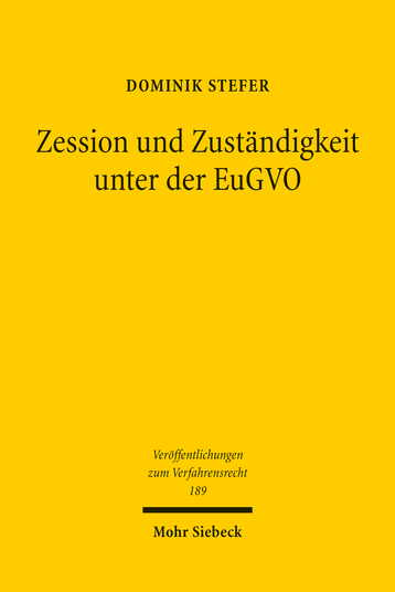 Zession und Zuständigkeit unter der EuGVO