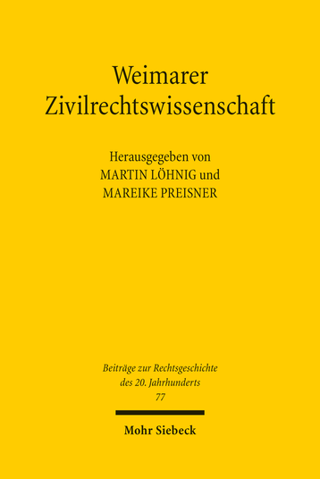 Weimarer Zivilrechtswissenschaft