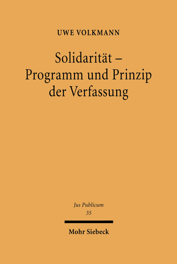 Solidarität – Programm und Prinzip der Verfassung