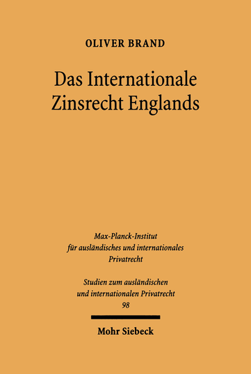 Das Internationale Zinsrecht Englands