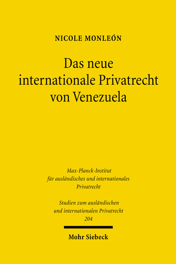 Das neue internationale Privatrecht von Venezuela