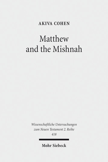 Matthew and the Mishnah