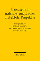 Prozessrecht in nationaler, europäischer und globaler Perspektive