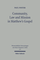 Community, Law and Mission in Matthew's Gospel
