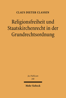 Religionsfreiheit und Staatskirchenrecht in der Grundrechtsordnung