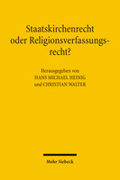 Staatskirchenrecht oder Religionsverfassungsrecht?