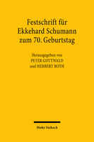 Festschrift für Ekkehard Schumann zum 70. Geburtstag