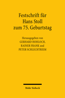 Festschrift für Hans Stoll zum 75. Geburtstag